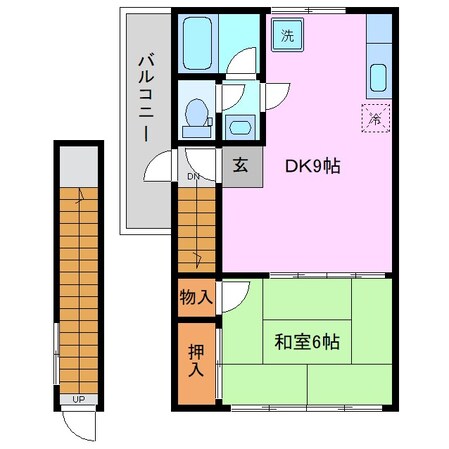 丸与アパートの物件間取画像